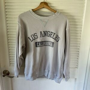 Aerie light blue waffle knit sweater size small